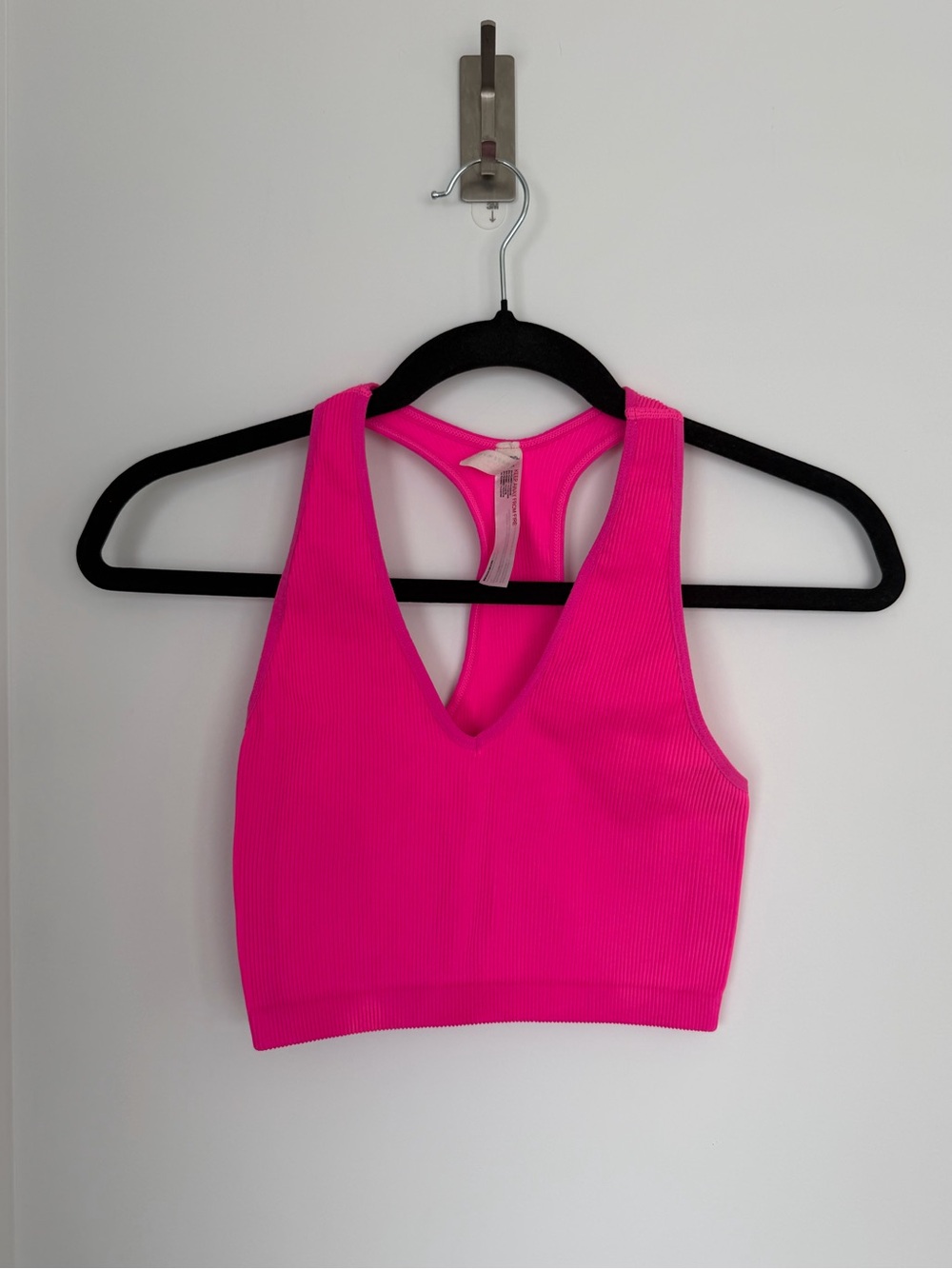 FP Movement by Free People Neon Pink Ribbed Racerback Bralette